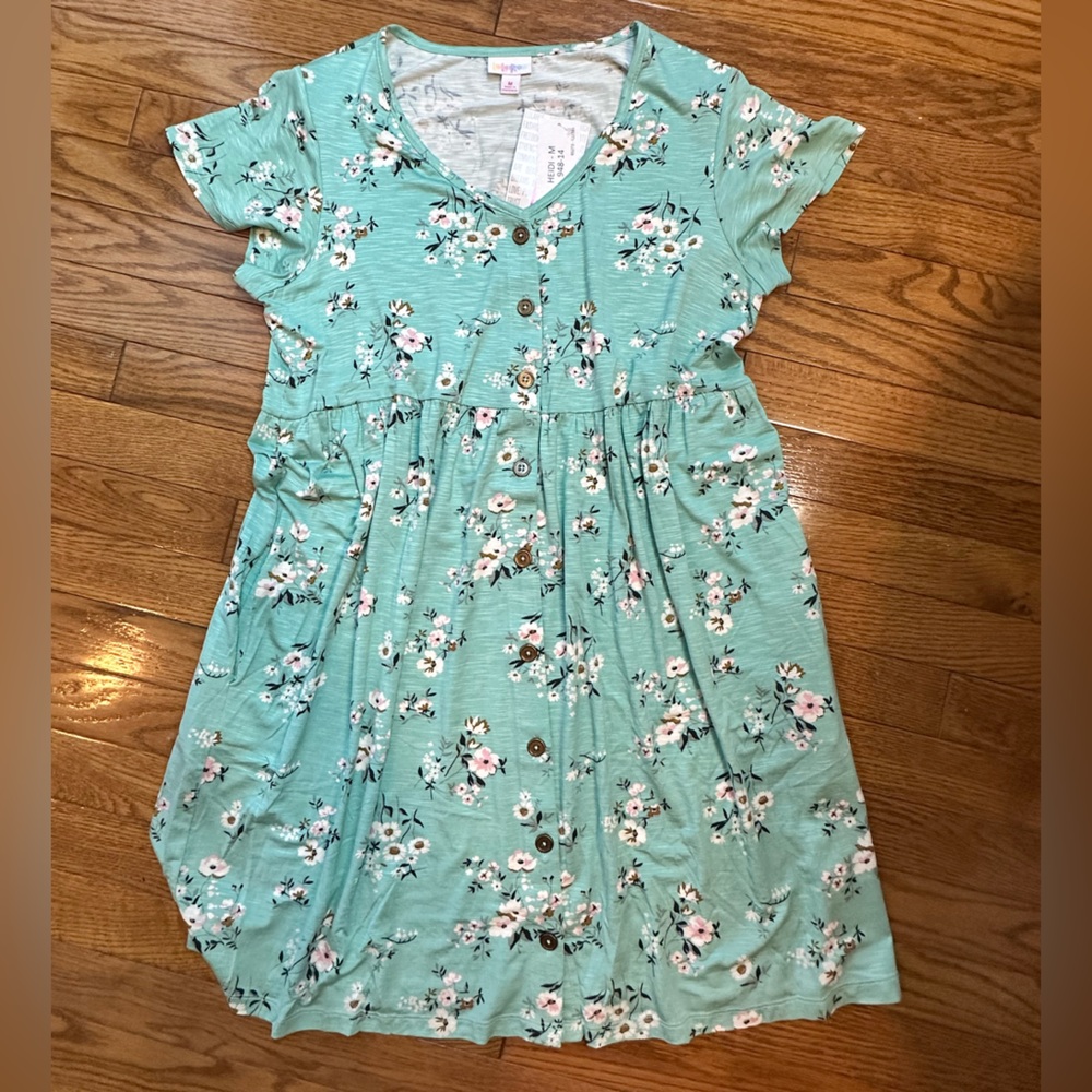 NWT LULAROE Floral Mint Green Casual Dress